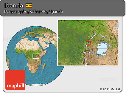 Satellite Location Map of Ibanda