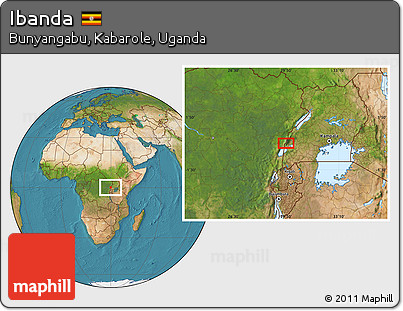 Satellite Location Map of Ibanda