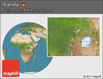 Satellite Location Map of Ibanda