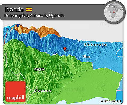 Political Panoramic Map of Ibanda