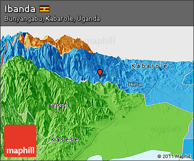 Political Panoramic Map of Ibanda