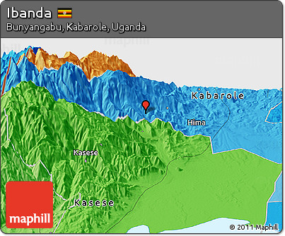 Political Panoramic Map of Ibanda