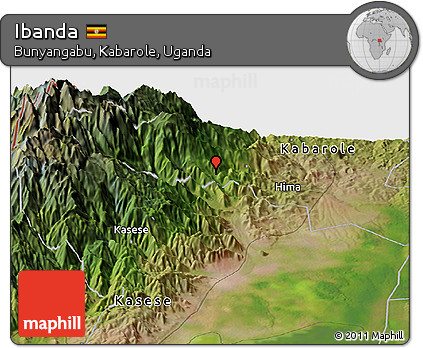 Satellite Panoramic Map of Ibanda