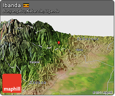 Satellite Panoramic Map of Ibanda