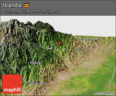 Satellite Panoramic Map of Ibanda