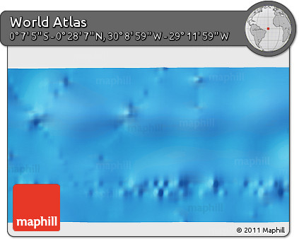 Physical 3D Map of the Area around 0° 10' 31" N, 29° 40' 29" W