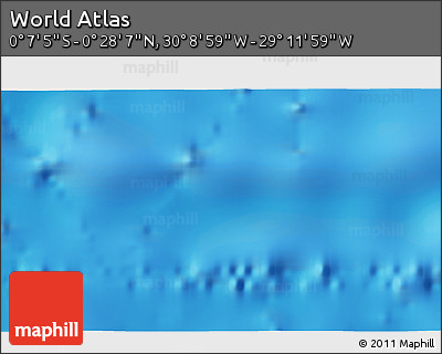Physical 3D Map of the Area around 0° 10' 31" N, 29° 40' 29" W
