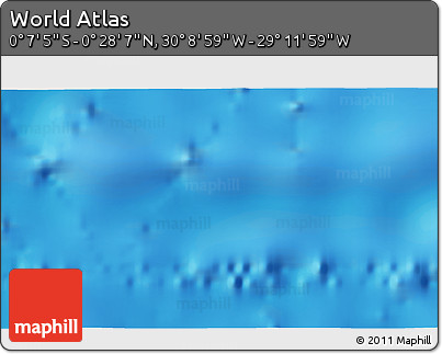 Physical 3D Map of the Area around 0° 10' 31" N, 29° 40' 29" W