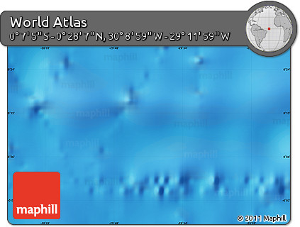 Physical Map of the Area around 0° 10' 31" N, 29° 40' 29" W