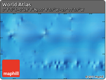 Physical Map of the Area around 0° 10' 31" N, 29° 40' 29" W