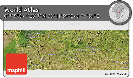 Satellite Panoramic Map of the Area around 0° 10' 31" N, 30° 40' 29" E