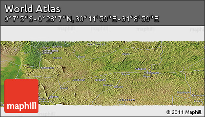 Satellite Panoramic Map of the Area around 0° 10' 31" N, 30° 40' 29" E