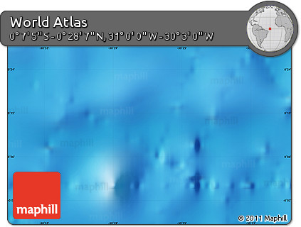 Physical Map of the Area around 0° 10' 31" N, 30° 31' 29" W
