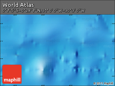 Physical Map of the Area around 0° 10' 31" N, 30° 31' 29" W