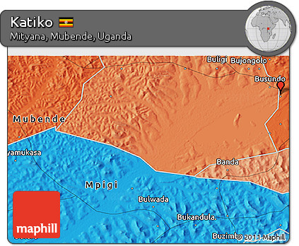 Political 3D Map of Katiko