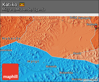 Political 3D Map of Katiko