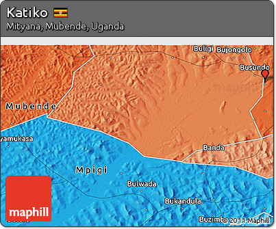 Political 3D Map of Katiko
