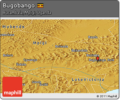 Physical Panoramic Map of Bugobango