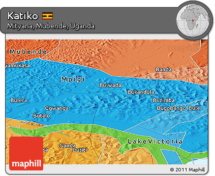 Political Panoramic Map of Katiko