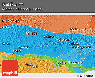 Political Panoramic Map of Katiko