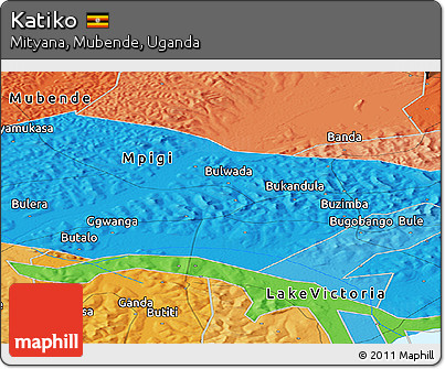 Political Panoramic Map of Katiko