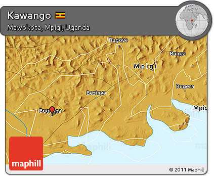 Physical 3D Map of Kawango