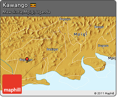 Physical 3D Map of Kawango