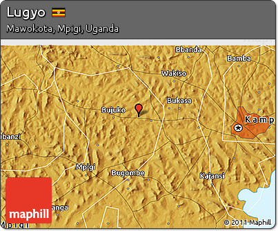 Physical 3D Map of Lugyo