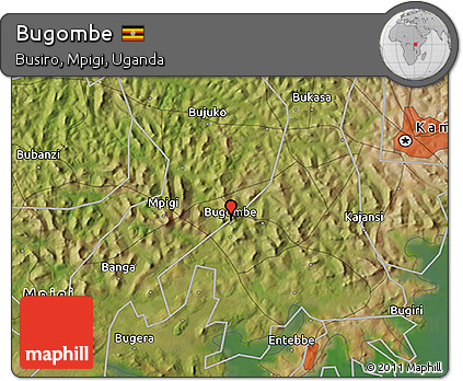 Satellite 3D Map of Bugombe
