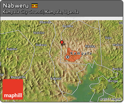 Satellite 3D Map of Nabweru