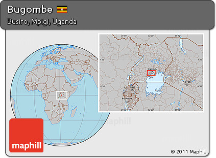 Gray Location Map of Bugombe