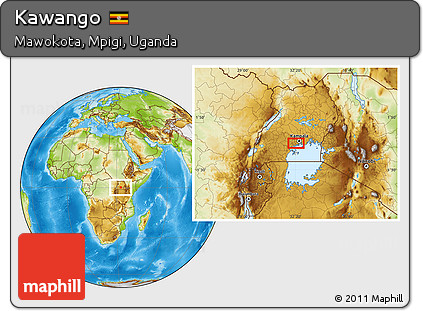 Physical Location Map of Kawango