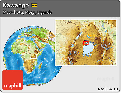 Physical Location Map of Kawango