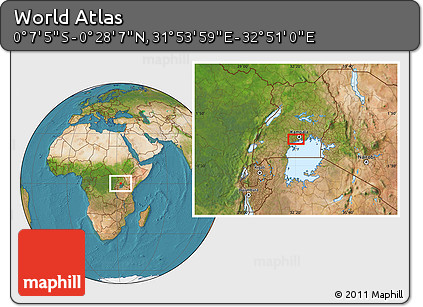 Satellite Location Map of the Area around 0° 10' 31" N, 32° 22' 30" E