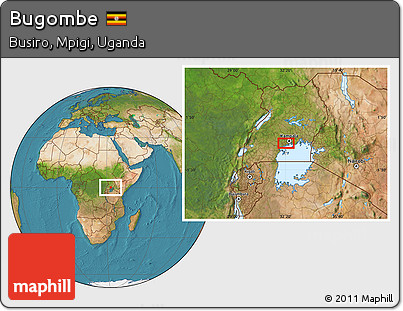 Satellite Location Map of Bugombe