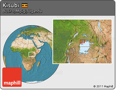 Satellite Location Map of Kisubi