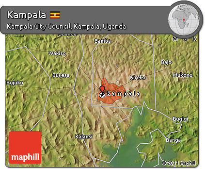 Satellite Map of Kampala