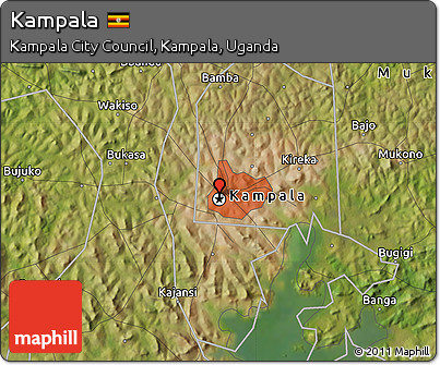 Satellite Map of Kampala