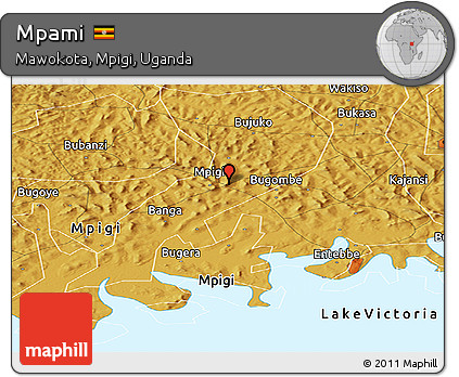 Physical Panoramic Map of Mpami