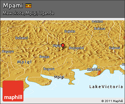 Physical Panoramic Map of Mpami