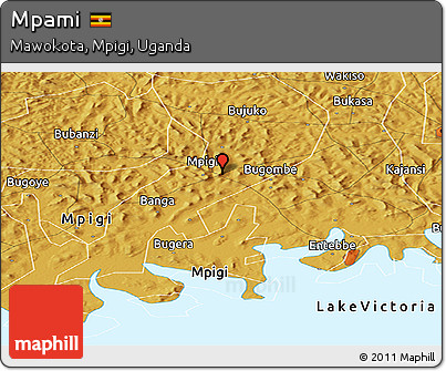 Physical Panoramic Map of Mpami