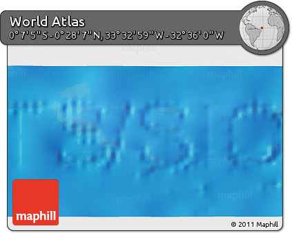 Physical 3D Map of the Area around 0° 10' 31" N, 33° 4' 30" W
