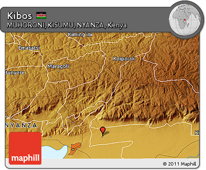 Physical 3D Map of Kibos