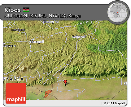 Satellite 3D Map of Kibos