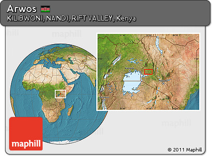 Satellite Location Map of Arwos
