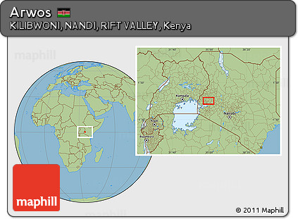 Savanna Style Location Map of Arwos