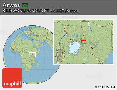 Savanna Style Location Map of Arwos