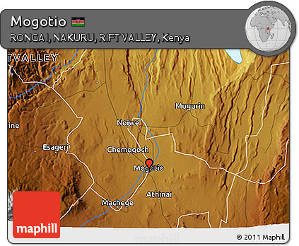 Physical 3D Map of Mogotio