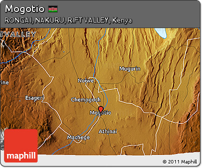 Physical 3D Map of Mogotio
