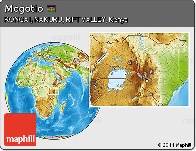 Physical Location Map of Mogotio